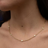 18K Diamonds by the Yard Necklace - Mixed Link 9 Diamonds Necklaces Page Sargisson 