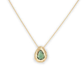 18K Freeform Slider Necklace in Green Sapphire Necklace Page Sargisson 