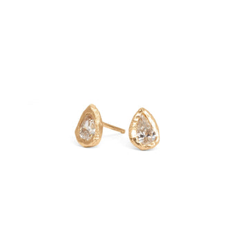 18K Diamond Pear Stud Earrings- 0.45CT Earrings Page Sargisson 