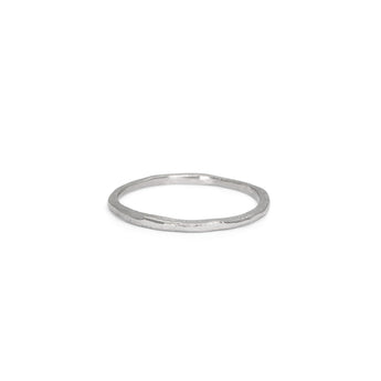 Platinum Carved Skinny Band Rings Page Sargisson 