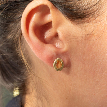 18K Freeform Stud Earring in Yellow Sapphire Earrings Page Sargisson 