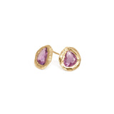 18K Freeform Stud Earring in Pink Sapphire Earrings Page Sargisson 