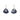 18K Faceted Wide Pear Blue Sapphire Prong Earrings