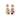 18K Rainbow Mosaic Cocktail Earrings Earrings Page Sargisson 