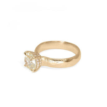 18K Hoyt 1.75CT Old European Cut Diamond with Pavé Gallery Engagement Ring Page Sargisson 