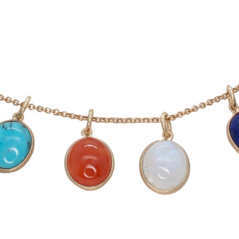 10K Oval Stone Pendant Hidden Page Sargisson 