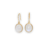 10K Oval Stone Drop Earrings Hidden Page Sargisson 