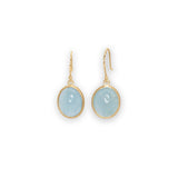 10K Oval Stone Drop Earrings Hidden Page Sargisson 