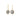 10K Oval Stone Drop Earrings Hidden Page Sargisson Tourmalated Quartz 