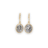 10K Oval Stone Drop Earrings Hidden Page Sargisson Tourmalated Quartz 