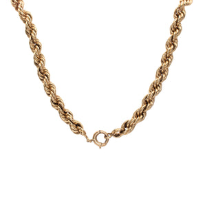 VINTAGE - 14K Graduated Rope Chain Hidden Apex 