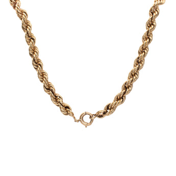 VINTAGE - 14K Graduated Rope Chain Hidden Apex 