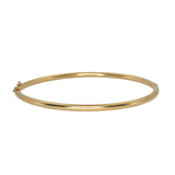 VINTAGE - 14K Oval Hinge Cuff Bangle Hidden Apex 