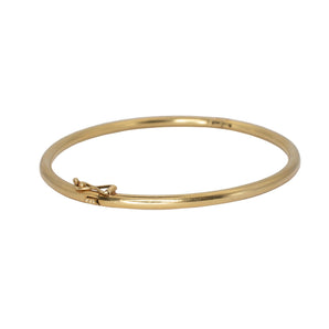 VINTAGE - 14K Oval Hinge Cuff Bangle Hidden Apex 
