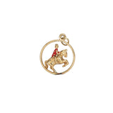VINTAGE - 18K Horse Rider Charm Hidden Page Sargisson 