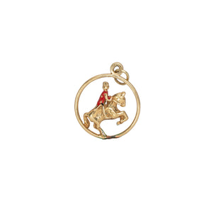 VINTAGE - 18K Horse Rider Charm Hidden Page Sargisson 