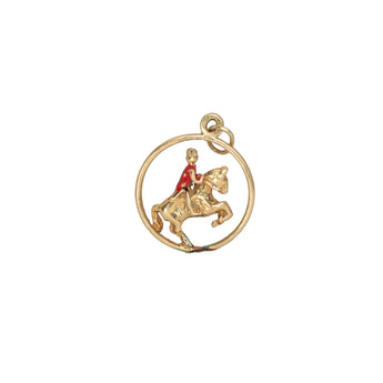 VINTAGE - 18K Horse Rider Charm Hidden Page Sargisson 