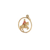 VINTAGE - 18K Horse Rider Charm Hidden Page Sargisson 