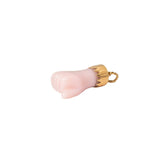 VINTAGE - 14K Figa Hand Charm Pink Opal Hidden Apex 