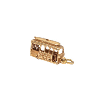 VINTAGE - 14K San Francisco Cable Car Charm Hidden Apex 