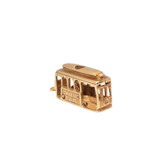 VINTAGE - 14K San Francisco Cable Car Charm Hidden Apex 