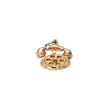 VINTAGE - 14K rotary phone charm charm Flower Jewelry Corp 