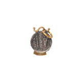 VINTAGE - 24K coin charm with diamonds prehistoric works 