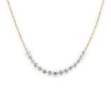 18K Delicate 15 diamond bead necklace Necklace Unison 
