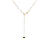 18K Delicate 15 diamond bead necklace Necklace Unison 