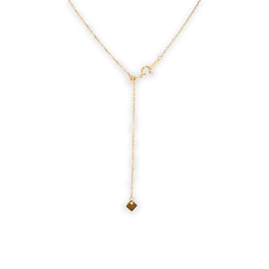 18K Delicate 15 diamond bead necklace Necklace Unison 