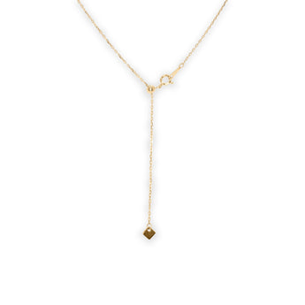 18K Delicate 15 diamond bead necklace Necklace Unison 