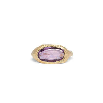 18K Signet Ring in Burgundy Sapphire Rings Page Sargisson 