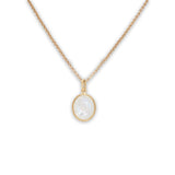 10K Oval Stone Charm Pendant in Moonstone Hidden Page Sargisson 