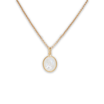 10K Oval Stone Charm Pendant in Moonstone Hidden Page Sargisson 