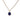 10K Oval Stone Charm Pendant in Lapis Hidden Page Sargisson 