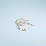 Sterling Silver Organic Hammered Hoops Small Earrings Page Sargisson 