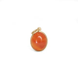 10K Oval Stone Pendant Hidden Page Sargisson Carnelian 
