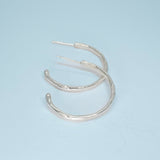 Sterling Silver Organic Hammered Hoops Large Earrings Page Sargisson 