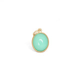 10K Oval Stone Pendant Hidden Page Sargisson Chrysoprase 