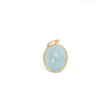 10K Oval Stone Pendant Hidden Page Sargisson Aquamarine 