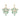 18K Fan Chandelier Earring in Emerald and Diamond Earrings Rava 