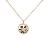 18K Mosaic Pendant in Blue Sapphire & Diamond - Small Necklace Page Sargisson 