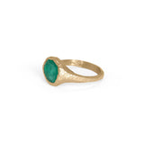 18K Signet Ring in Emerald Rings Page Sargisson 