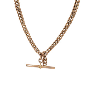 VINTAGE 9K Curb Chain with Toggle charm - 15" Hidden Page Sargisson 