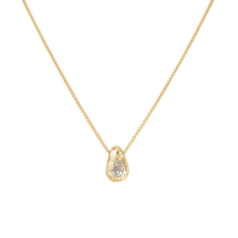 18K Teardrop Diamond Slider Necklace Necklace Page Sargisson 