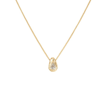 18K Teardrop Diamond Slider Necklace Necklace Page Sargisson 