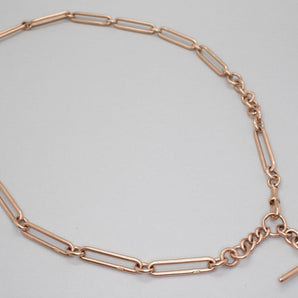 VINTAGE 9K Extra Large Trombone Chain 24" Hidden Page Sargisson 