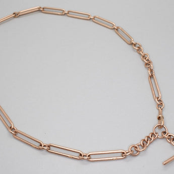 VINTAGE 9K Extra Large Trombone Chain 24" Hidden Page Sargisson 