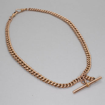 VINTAGE 9K Curb Chain with Toggle charm - 15" Hidden Page Sargisson 