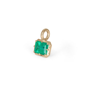 18K Collet Setting Charm with Emerald Charm Page Sargisson 